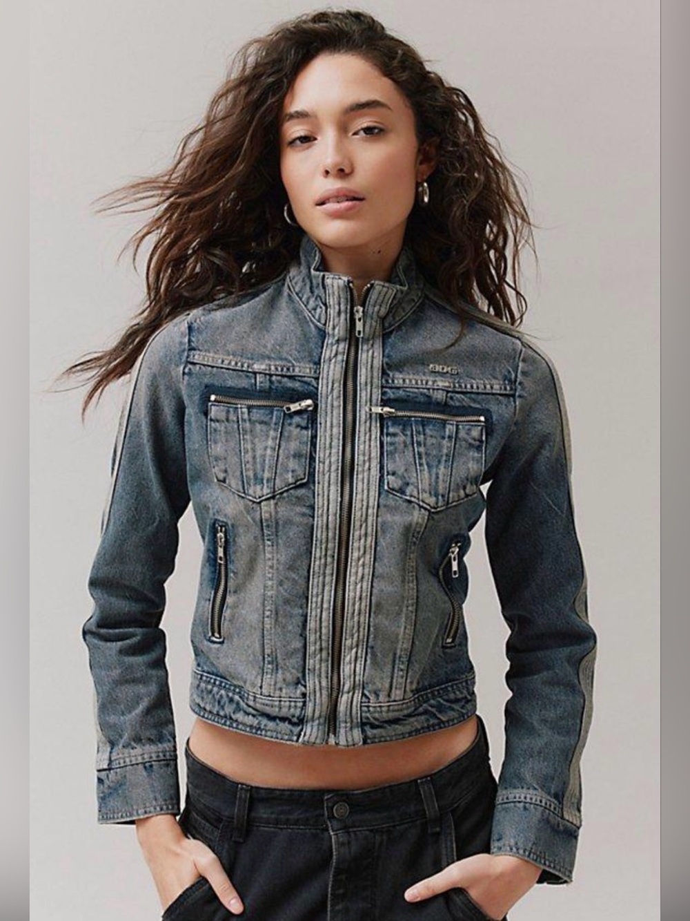 BDG Toni Denim Moto Jacket size XL